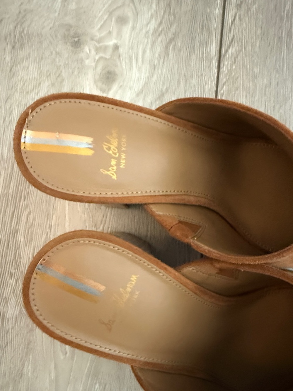 Sam Edelman Brown Suede Platform Mules - Picture 3 of 4